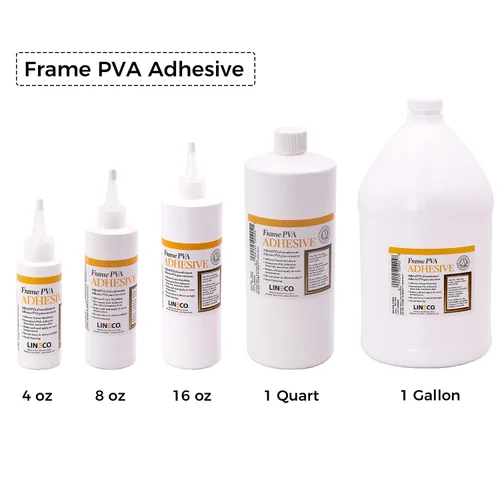 Miniatura 3 de LINECO Adhesivo de PVA, pegamento para marcos de fotos, madera o MDF, se seca transparente y flexible, 1 galón, ideal para enmarcar tableros