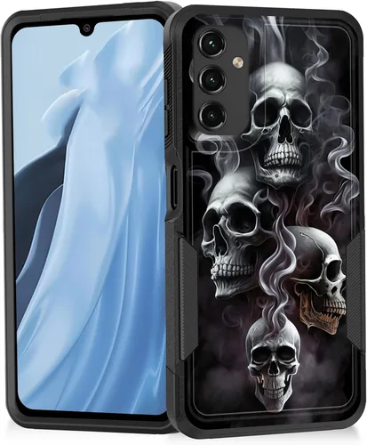 Funda para Galaxy A14 5G, resistente de doble capa híbrida de policarbonato duro, goma suave, a prueba de golpes, funda protectora resistente para