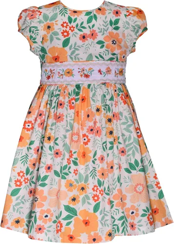 Miniatura 3 de Bonnie Jean Vestido de Pascua para niña, vestido fruncido floral de primavera para bebés y niñas pequeñas