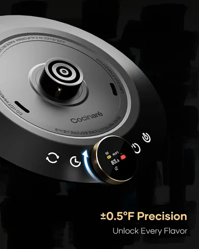 Miniatura 3 de Cocinare FLOW M6 Pro Hervidor Eléctrico de Cuello de Cisne, Control de Temperatura ±0.5℉ para Verter Café y Té, Interior de Acero Inoxidable
