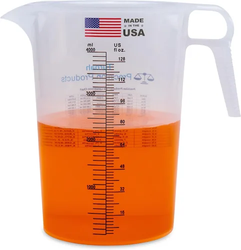 Miniatura 12 de Jarra de medición de 1 taza de 8 onzas con práctica tabla de conversión – Grado alimenticio – Ideal para cocinar, aficiones en el hogar, acuarios