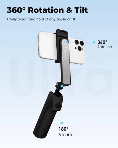 Miniatura 5 de Viozon Palo selfie inalámbrico de aleación de aluminio, ligero, extensible, de bolsillo, con control remoto, compacto para selfie de viaje