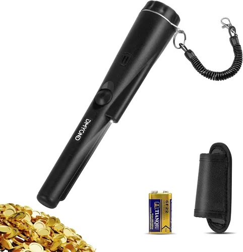 Miniatura 10 de Detector de metales de Dmtraer Pinpointer, impermeable profesional con batería de 9V High Sensitivity 360° Detection Handheld Pin Pointer Wand