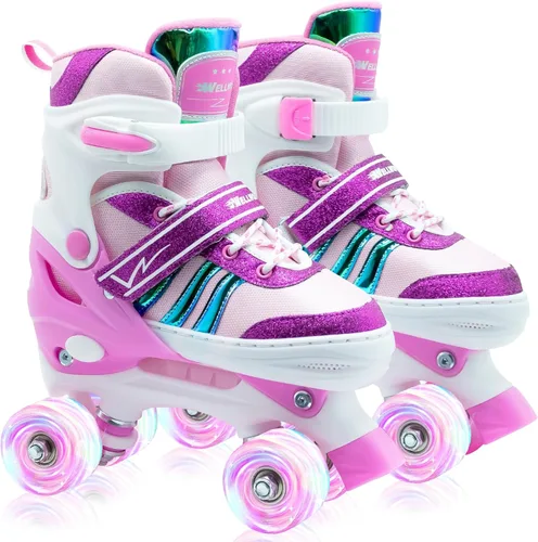 Miniatura 15 de Patines de Ruedas para Niños, 4 Patines de Ruedas Ajustables con Ruedas Iluminadas, Patines de Ruedas para Niñas y Niños, Niños Principiantes