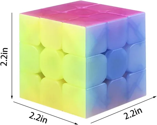 Miniatura 2 de Cubo de velocidad 3x3x3 3x3 cubo mágico rompecabezas juguete para niños y adultos (Jalea)