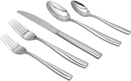 Miniatura 2 de Supreme Housewares Juego de cubiertos de acero inoxidable 18/8 de 20 piezas, para 4 personas, incluye cuchillos, tenedores, cucharaditas, tenedores