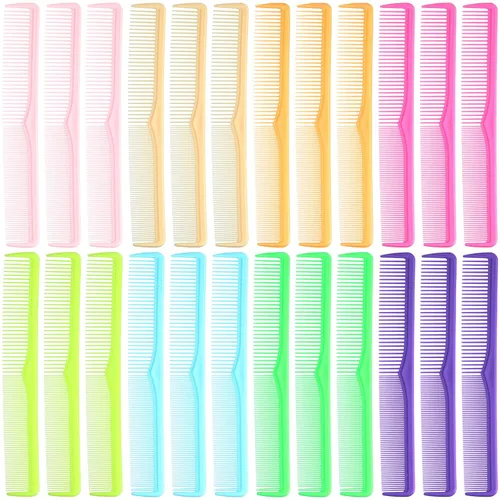 Miniatura 8 de Meanplan 24 peines profesionales de peluquería para peluquería de fibra de carbono, dientes anchos y finos, pelo multiusos para hombres y mujeres