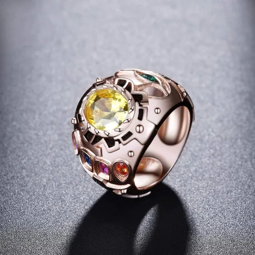 Miniatura 2 de Anillo Infinity Gauntlet chapado en oro rosa de plata 925