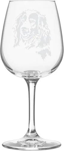 Miniatura 31 de Copa de vino de 12.75 onzas con diseño de perro grabado
