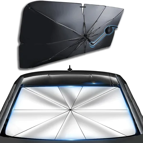 Miniatura 19 de Parasol a medida para el parabrisas de Porsche, parasol para automóvil con bloqueo UV y mango flexible de rotación de 360°, diseñado para accesorios