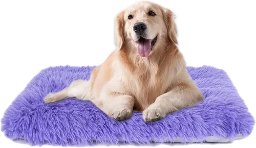 Miniatura 15 de Cama lavable a máquina, almohadilla de felpa de lujo para perros y gatos, tapete inferior antideslizante para perrera, camas peludas para razas