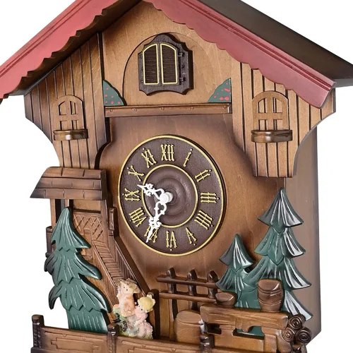 Miniatura 7 de Reloj de pared con péndulo de cuco Kendal, cuarzo, bosque negro, casa, decoración del hogar MX239