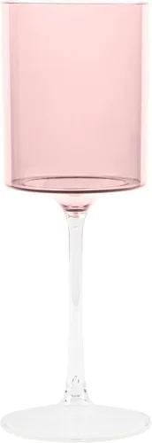 Miniatura 3 de PLASTICPRO Paquete de 10 copas de vino de plástico de 14 onzas, dos tonos, elegantes, desechables, con tallo, reutilizables, de plástico duro