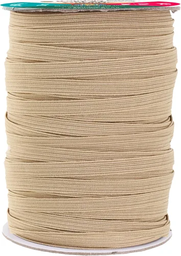 Miniatura 223 de Mandala Crafts - Rollo de cordón elástico plano para costura y manualidades Blanco