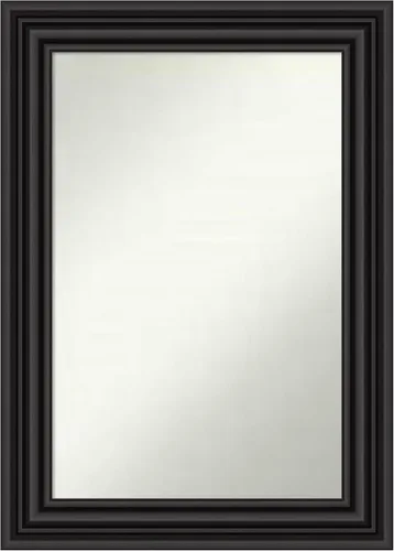 Miniatura 669 de Amanti Art Espejo personalizado, espejo de baño negro puente, espejo de pared o espejo de tocador de baño sobre el fregadero (26 x 26 pulgadas)