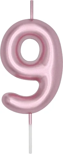 Miniatura 249 de DERVENTA Vela con números de 2.36 pulgadas, decoración perfecta para cumpleaños, brunch, postre, pastel, 1 pieza (número 0 rosa)