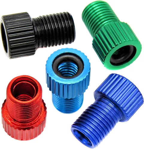 Miniatura 13 de Adaptador de válvula Presta para bicicleta – Convierte Presta a Schrader – Francés/Reino Unido a Estados Unidos – infla neumáticos con bomba Gorras