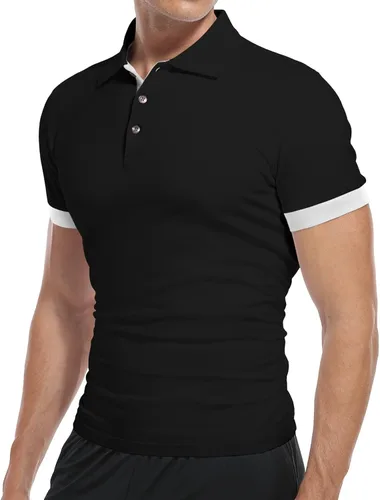Miniatura 2 de KUYIGO Men's Short & Long Sleeve Polo Shirts Casual Slim Fit Basic Designed Cotton Shirts