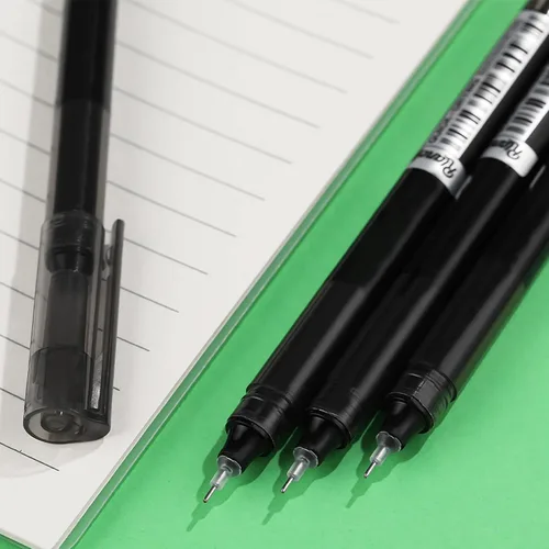 Miniatura 3 de 24 bolígrafos de punta fina y suave, tinta líquida, bolígrafo japonés de secado rápido, tinta negra de 0.020 in para estudiantes de oficina