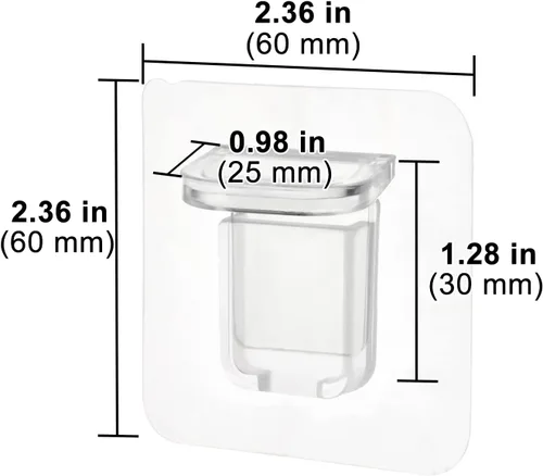 Miniatura 7 de AccEncyc 12 clavijas de soporte para estantes sin perforaciones, autoadhesivas, clips para estantes sin taladro, soportes para estantes para 1
