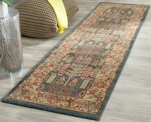 Miniatura 6 de SAFAVIEH Mahal Collection - Alfombra decorativa, 2.2 x 4 pies, azul marino y natural, diseño oriental tradicional, no desprende pelusa y de fácil