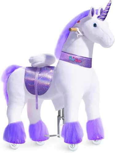 Miniatura 19 de PonyCycle Caballo de paseo para niños pequeños de 3 a 4 años con freno, sin batería (30 pulgadas de altura/tamaño 3 modelo clásico U) poni mecánico