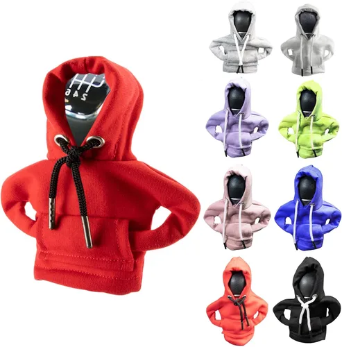 PSLER Sudadera con capucha elegante y linda para coche, pomo de palanca de cambios, cubierta de pomo de palanca de cambios, sudadera con capucha de