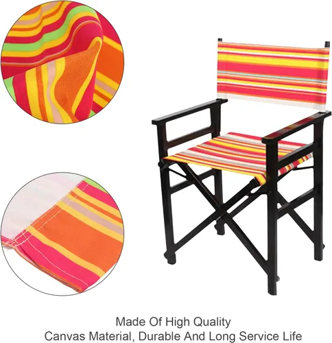 Miniatura 6 de Pilipane Lona de repuesto para silla de director, asiento y respaldo de silla de maquillaje, protector de taburete de lona de algodón para silla