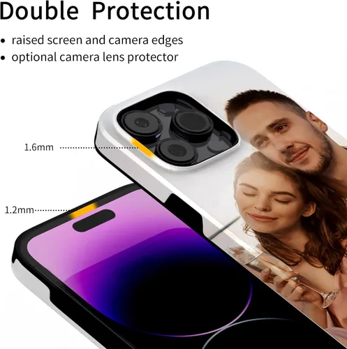 Miniatura 7 de Easycosy Fundas personalizadas para teléfono con imagen para 17 16 15 14 13 12 11 Pro/Max/Mini Air XR X Xs Max, defensa de doble capa, anti-caída