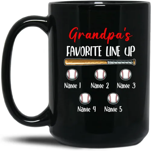 Miniatura 7 de Best Grandpa Ever - Taza de café personalizada de cerámica negra de 11 onzas, taza de café para abuelo, regalo para abuelos, taza de viaje moderna
