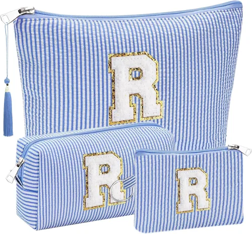 Miniatura 25 de Regalos Iniciales Bolsitas de Cosméticos de Viaje Juegos para Cartera, 3pcs Bolsitas Stoney Clover Dupes Bolsa de Maquillaje, Juego de Bolsas