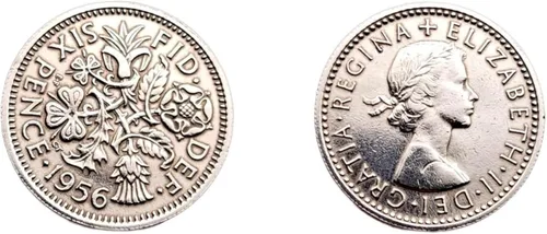 Miniatura 4 de ASVP Shop Auténtica moneda de seis peniques con tarjeta y sobre para la novia: algo viejo, algo nuevo, algo prestado, algo azul y seis peniques