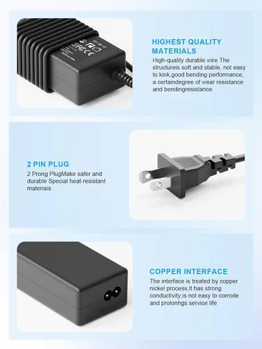 Miniatura 4 de Cargador adaptador de corriente AC de 56 W para NOCO GB70 GB150 GB250+ GB251+ GB500 UltraSafe Lithium Jump Starter Arrancador Portátil Cable