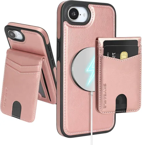 Miniatura 66 de SkyEagle Magsafe - Funda magnética 2 en 1 desmontable para iPhone 11 Pro Max con tarjetero, para mujeres y hombres, piel sintética con bloqueo RFID