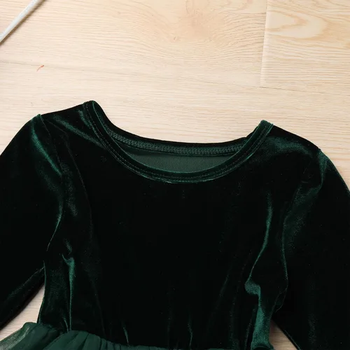 Miniatura 107 de IDOPIP Vestido tutú de terciopelo para niñas pequeñas, vestido de manga larga para princesa, Navidad, cumpleaños, fiesta, boda, vestidos de otoño e