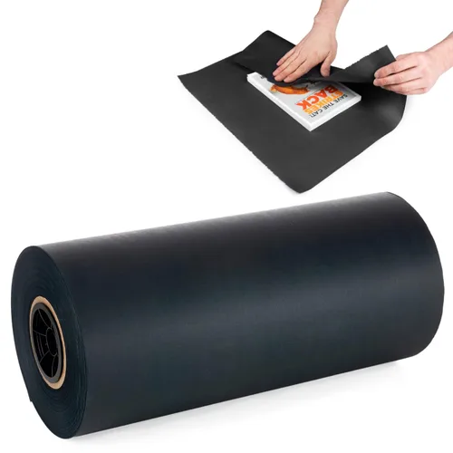 Miniatura 11 de IDL Packaging SatinPack - Hojas de papel de seda negro de 24 x 36 pulgadas, paquete de 100, duraderas 20# (33 GSM), hechas en Estados Unidos, hojas
