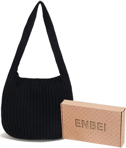 Miniatura 3 de ENBEI Bolsos de hombro para mujer Bolsos de ganchillo Bolso de punto grande Bolso de mano estético para la escuela lindo Bolsas de mano Bolsa