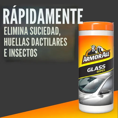 Miniatura 6 de Armor All Toallitas de limpieza de vidrio para automóviles de Armor All, limpiador de vidrio automotriz para película y suciedad, 90