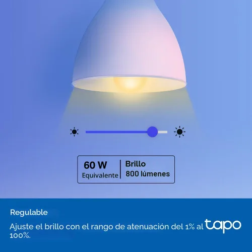 Miniatura 4 de Tapo TP-Link - Bombillas inteligentes, 16M colores RGBW, regulables, configuración sin frustraciones de Alexa, A19, equivalente a 60W, CRI>90 de 800