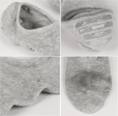Miniatura 4 de Mottee&Zconia Calcetines cortos de tobillo de corte bajo para hombres y mujeres, calcetines básicos casuales antideslizantes de algodón con agarres