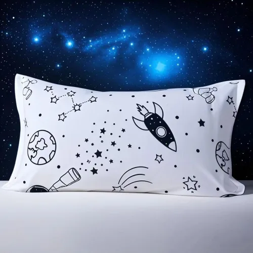 Miniatura 12 de MAG Juego de 2 fundas de almohada tamaño Queen de color blanco, 20 x 30 pulgadas, para niños, adolescentes