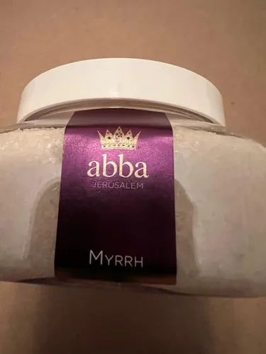 Miniatura 3 de Sales de baño de mirra, tarro de 8 onzas, ABBA Jerusalén: disfruta de las propiedades terapéuticas de la sal del mar muerto de Israel. Date una
