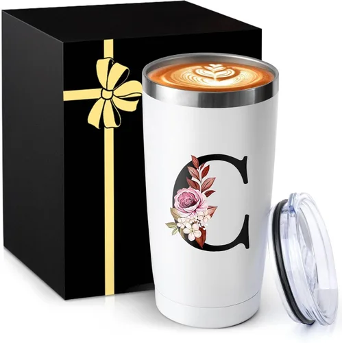 Miniatura 11 de Taza de café aislada de 20 onzas con tapa de acero inoxidable a prueba de derrames y fugas, pesada, grande, reutilizable, térmica, para viajes