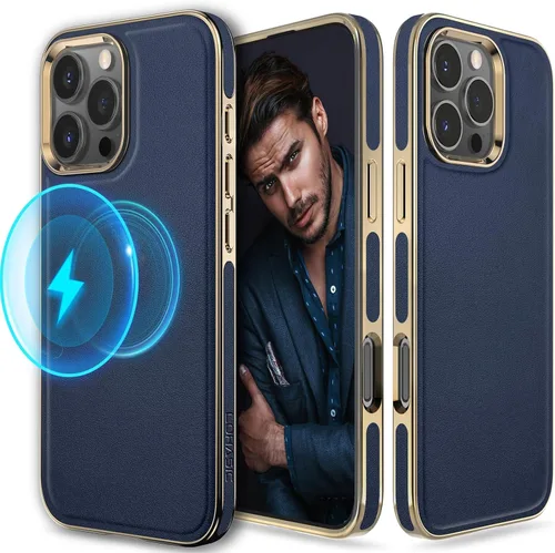 Miniatura 21 de LOHASIC Funda de cuero para iPhone 17 Pro, compatible con MagSafe Professional Business Style Funda protectora de piel sintética de primera calidad