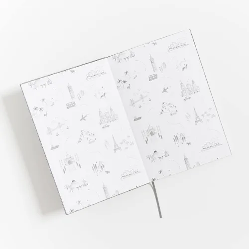 Miniatura 2 de Promptly Journals, Un diario de viaje completo desde el embarque hasta la exploración (azul en polvo, cuero sintético) Diario de vacaciones Diario