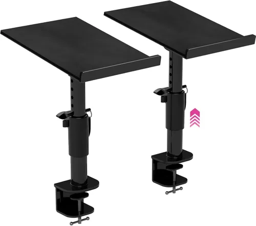 Liquid Stands Soportes para Monitores de Estudio - Soporte de Altavoz de Escritorio para Estudio de Música - Paquete de 2, 12x9 con Abrazadera