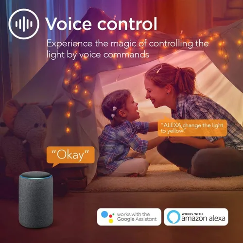 Miniatura 4 de TALOYA Lámpara de techo inteligente de 10 pulgadas de montaje empotrado LED con luz nocturna RGB, compatible con Alexa Google Assistant, lámpara