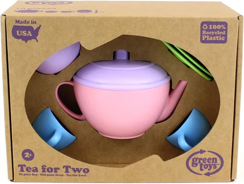 Miniatura 2 de Green Toys Té para dos – Juego de 10 piezas, habilidades motoras, lenguaje y comunicación para niños. Sin BPA, ftalatos, PVC, apto