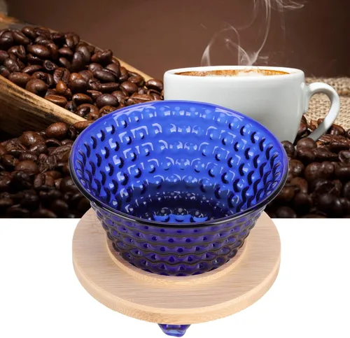 Miniatura 3 de Gotero de café, embudo de gotero de café de vidrio reutilizable, accesorios para cafetera (#0, 1)