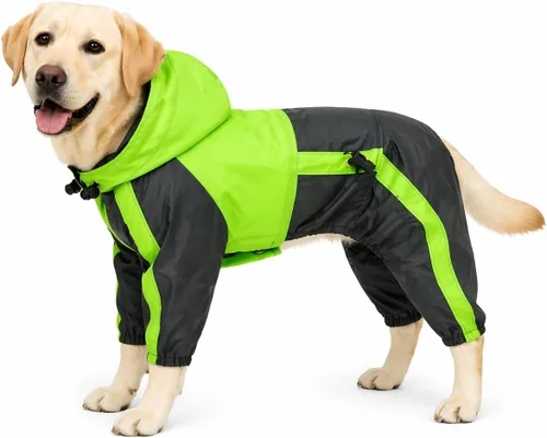 Miniatura 28 de Ropa para mascotas, ropa para perro, ropa para lluvia, nieve, impermeables, cuatro patas, impermeable para perros pequeños, medianos, grandes, Rojo